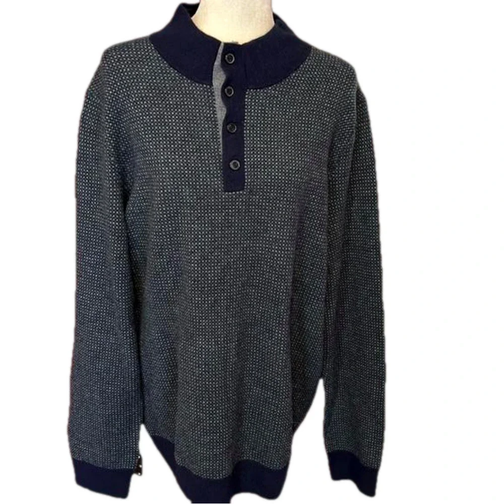 NWT Jos. A. Bank Reserve Wool Polo Style Pullover Sweater L